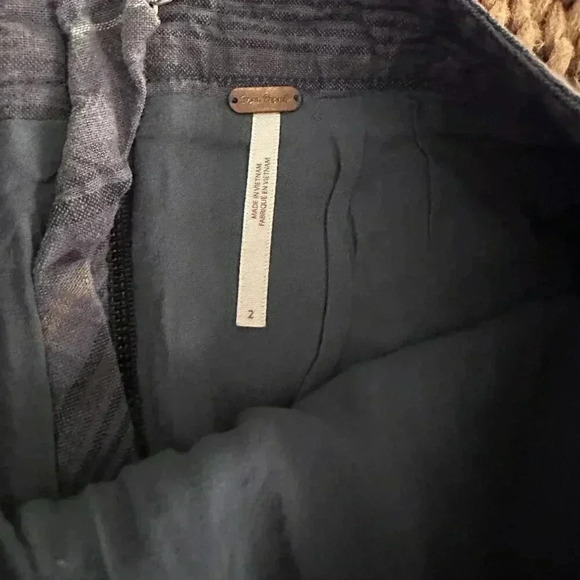 Free People Gray Chevron Lined Mini Skirt - Picture 3 of 3